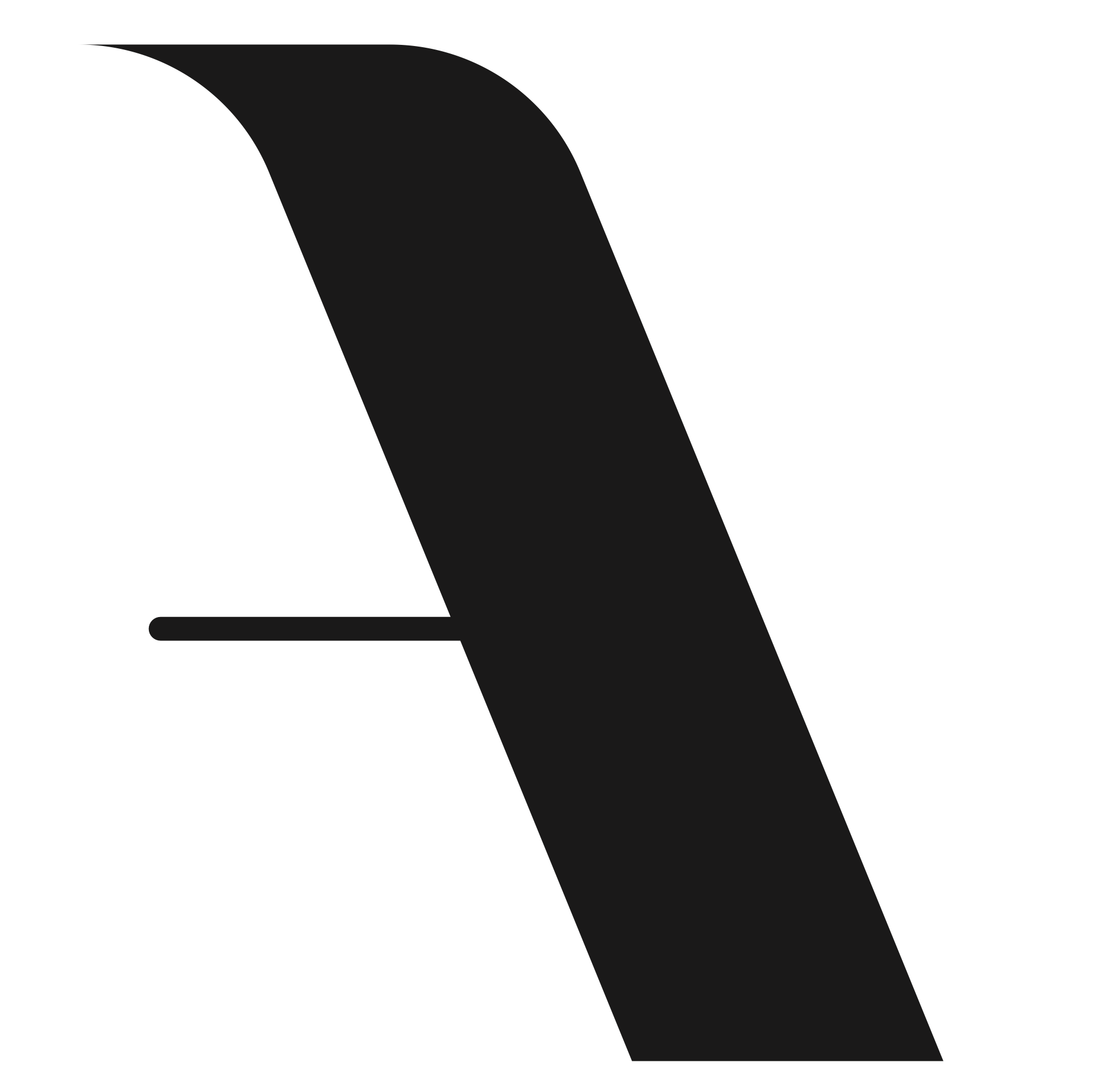 Addiscombe 'A' monogram — black on white